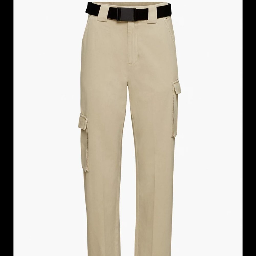NWT TNA Aritzia Belted Cargo Pant Gd Humus Beige XS - Picture 6 of 13